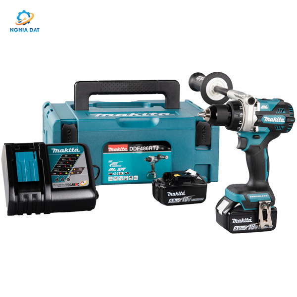 Máy khoan và vặn vít dùng pin(bl)(18v) MA-DDF486RTE Makita