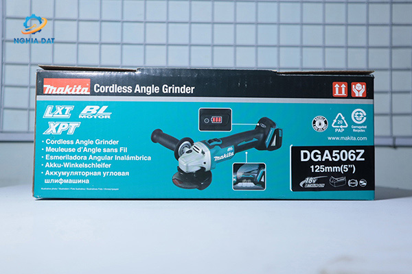 Máy mài góc dùng pin(125mm/công tắc trượt/bl)(18v) MA-DGA506Z Makita