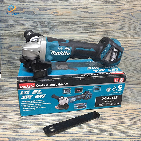 Máy mài góc dùng pin(125mm/công tắc bóp/aws/bl)(18v) MA-DGA518Z Makita