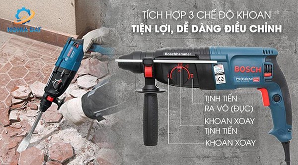 Nên chọn máy khoan bê tông Bosch 2 chức năng hay 3 chức năng
