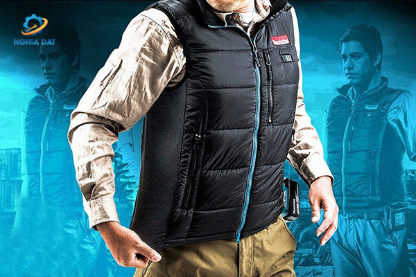 Áo khoác sưởi ấm dùng pin size xl(18v/12 MA-CV101DZXL Makita