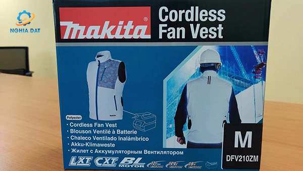 Áo khoác không tay làm mát dùng pin sizem(bl)(18v-12v max) MA-DFV210ZM Makita