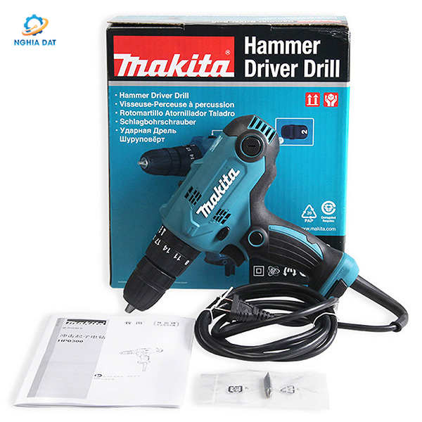 Máy khoan búa và vặn vít(10mm) MA-HP0300 Makita
