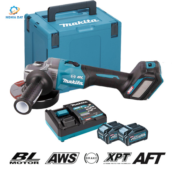 Máy mài góc dùng pin(125mm/công tắc trượt/aws/bl)(40v max) MA-GA023GM201 Makita