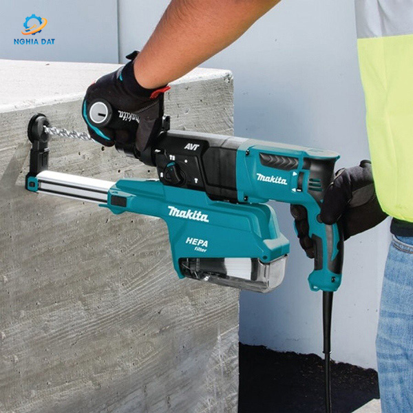 Máy khoan bê tông 3 chức năng với hệ thống hút bụi(chuôi gài sds-plus/26mm) MA-HR2651T Makita