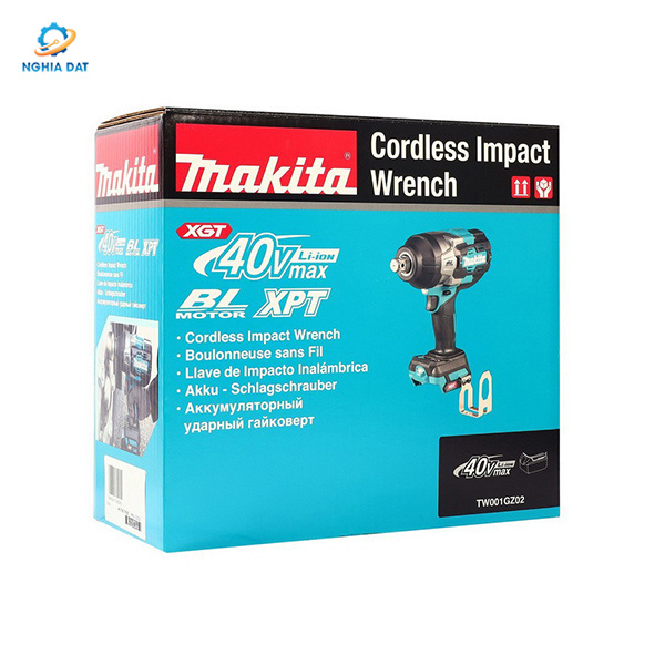 Máy siết bu lông dùng pin(19mm/dây đeo trên thân máy/bl)(40v max) MA-TW001GZ02 Makita