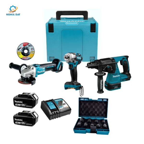 Bộ sản phẩm(dhr242+dtw285+dga404)(18v) MA-DLX3131JX1 Makita