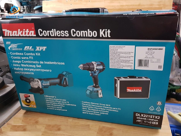 Bộ sản phẩm(dhp484＋dga408)(18v) MA-DLX2215TX2 Makita