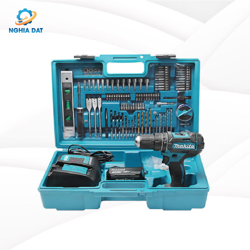 Máy khoan búa, vặn vít dùng pin(101 cáimũi khoan)(18v) MA-DHP482SFX6 Makita