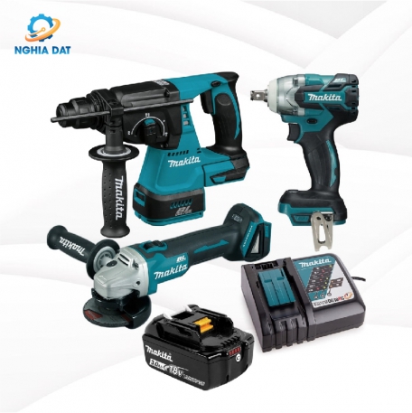 Bộ sản phẩm(dhr242+dtw285+dga404)(18v) MA-DLX3131JX1 Makita