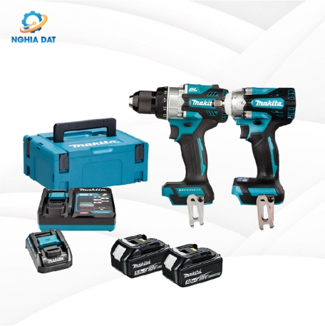 Bộ sản phẩm(dtw300+dhp486+adp10+bl1860b*2+dc40ra+thùng makpac)(bl)(18v) MA-DLX2419JX2 Makita