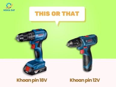 Kinh nghiệm chọn máy khoan pin 12V/18V Bosch từ người dùng thực tế