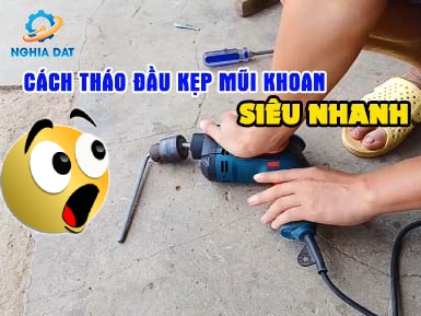 Hướng dẫn cách tháo đầu kẹp mũi khoan Bosch đơn giản
