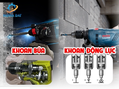 So sánh máy khoan búa và máy khoan động lực